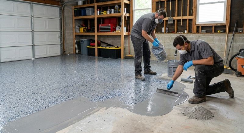 Garage Floor Staining in Charlotte, NC