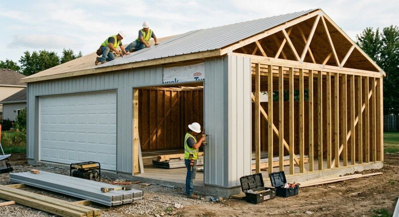 Metal Garage Construction in Houston, TX