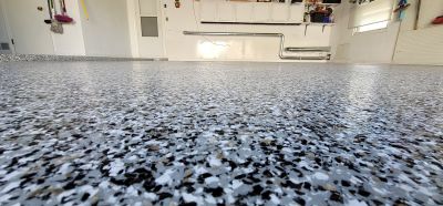 Speckled Garage Floor Painting in Loudoun County, VA