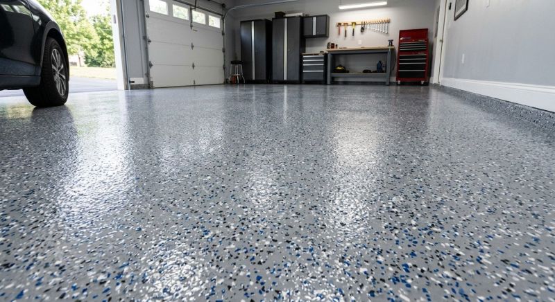 Speckled Garage Floor Painting in Charlotte, NC