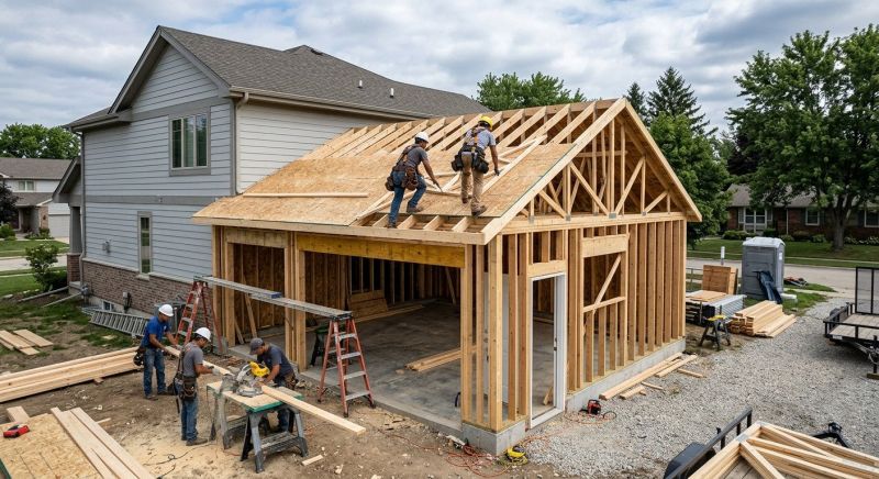 Detached Garage Construction in Katy, TX