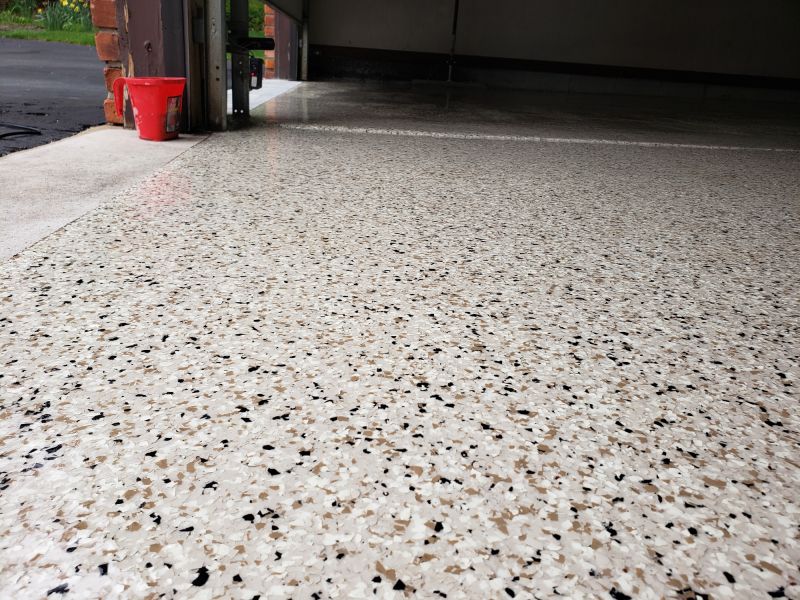Speckled Garage Floor Painting in Alexandria, VA